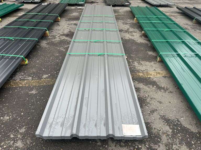 Gray Corrugated Metal R-Panel 3'x16'