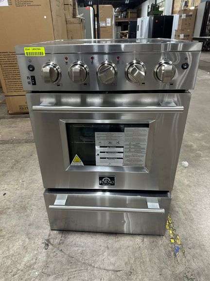 Forno 20-Inch Pallerano Electric Range with 4 Burners in Stainless Steel