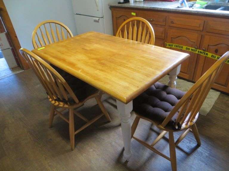 Wooden Dinette Table w/ 4 Chairs