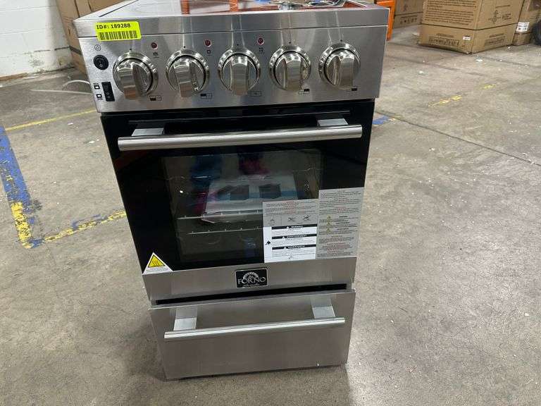 Forno 20-Inch Pallerano Electric Range with 4 Burners in Stainless Steel