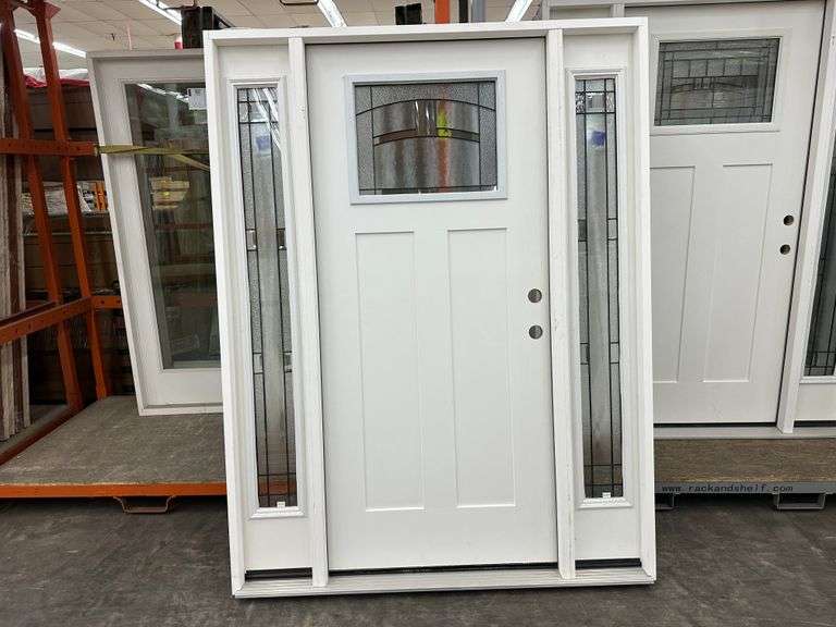 Fiberglass Decorative Entrance Door 2 Side Lights 36"x80" Left Hand