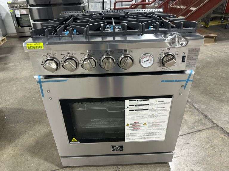 FORNO Lazio 30" 4.3 cu. ft. Gas Range with 5 burners.