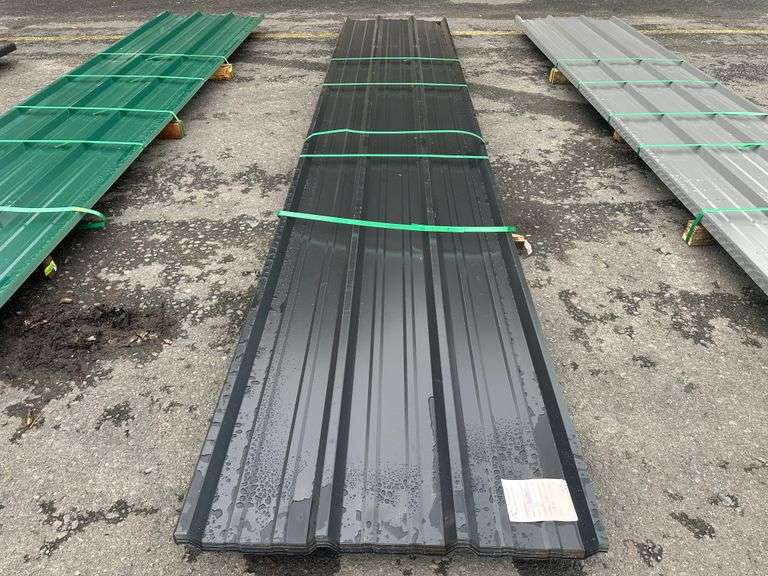 Black Corrugated Metal R-Panel 3'x16'