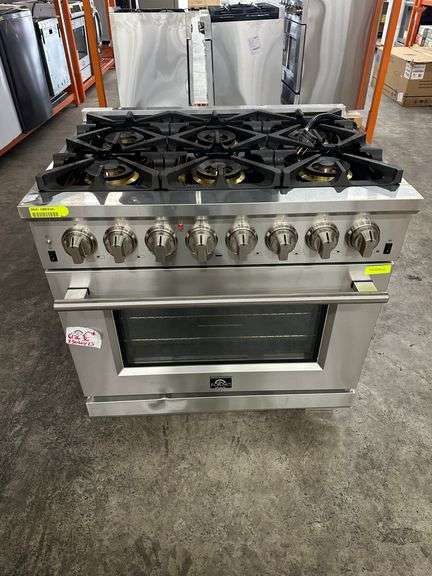 FORNO Capriasca 36" 5.36 cu. ft. Dual Fuel Range with 6 Italian Burners