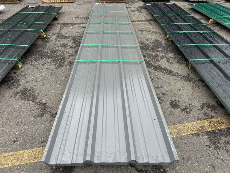 Gray Corrugated Metal R-Panel 3'x16'