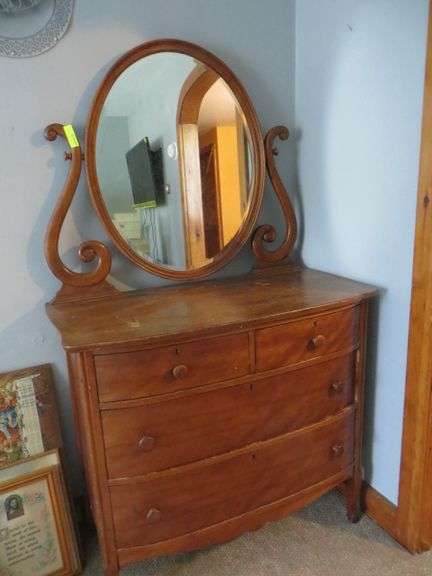 Mirrored Maple Dresser