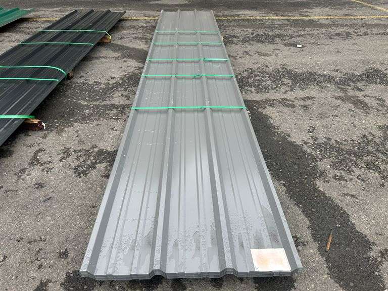 Gray Corrugated Metal R-Panel 3'x16'