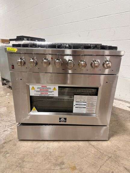 FORNO Galiano 36" 5.36 cu. ft. Dual Fuel Range with 6 Italian Burners