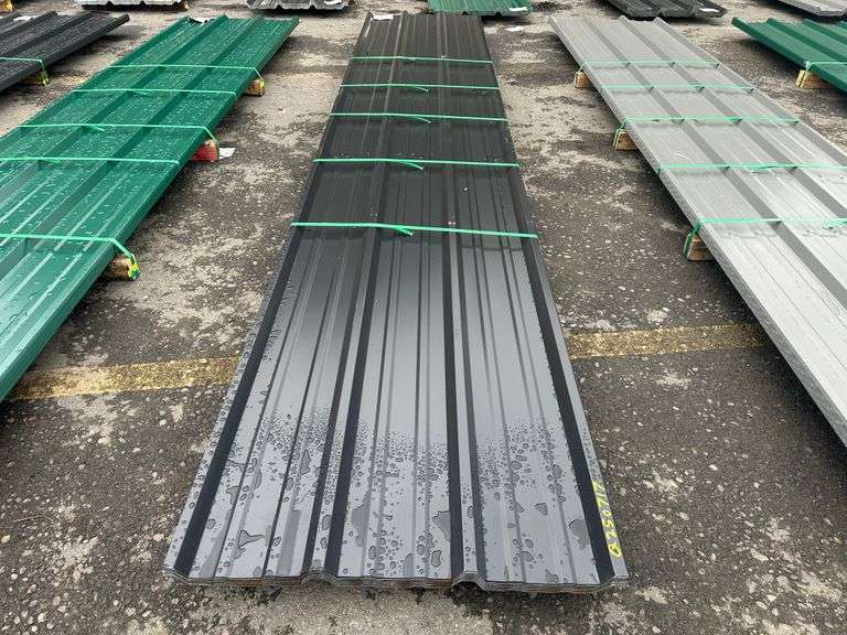 Black Corrugated Metal R-Panel 3'x16'