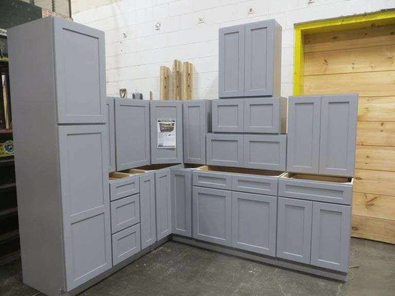 Pacific Gray Kitchen Cabinet Set 10'x12'