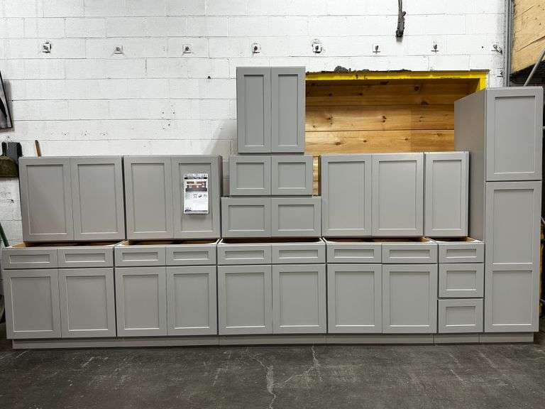 Stone Harbor Gray Kitchen Cabinet Set 22'