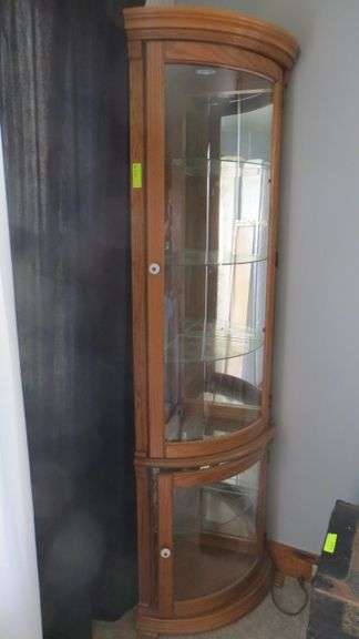 Corner Curio Cabinet w/ Glass Shelf