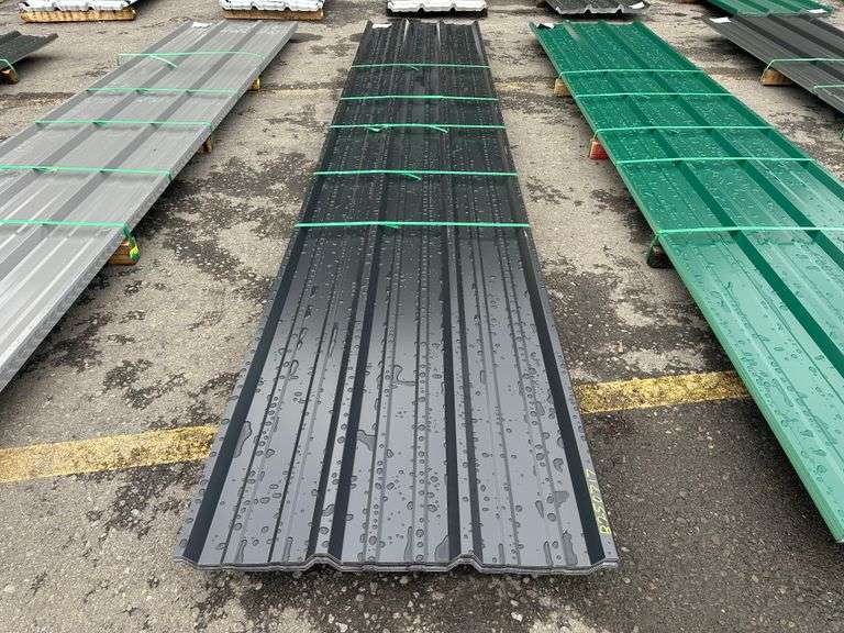 Black Corrugated Metal R-Panel 3'x16'