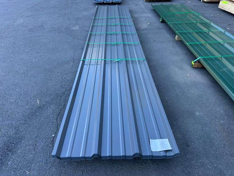 Gray Corrugated Metal R-Panel 3'x16'