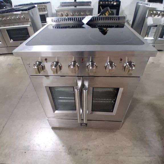 Forno 30" Freestanding Electric Range With French Door in Stainless Steel 240V 11.2KW