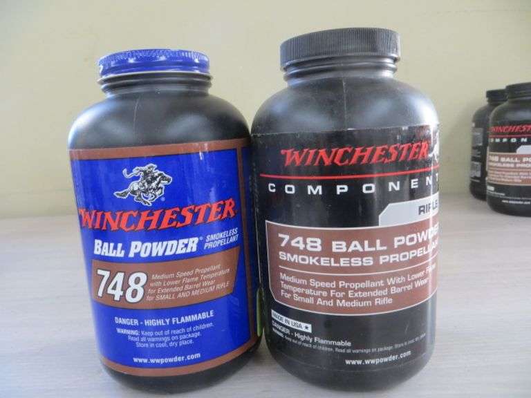 Powder - Winchester 748 Ball Powder 1 lb. - Lambrecht Auction, Inc.
