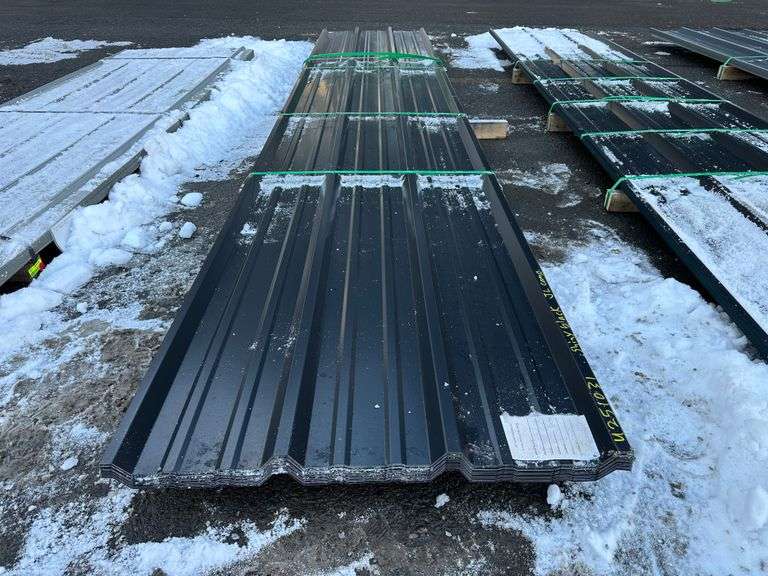 Black Corrugated Metal R-Panel 3'x16'