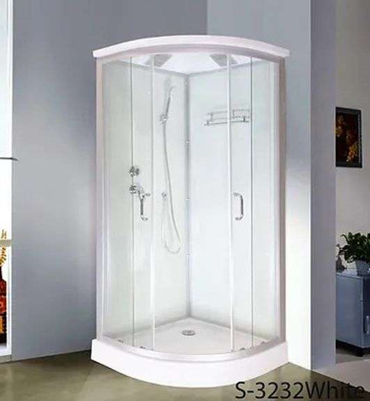 White Luxury Shower 36"x36" CD, With Many Accessories