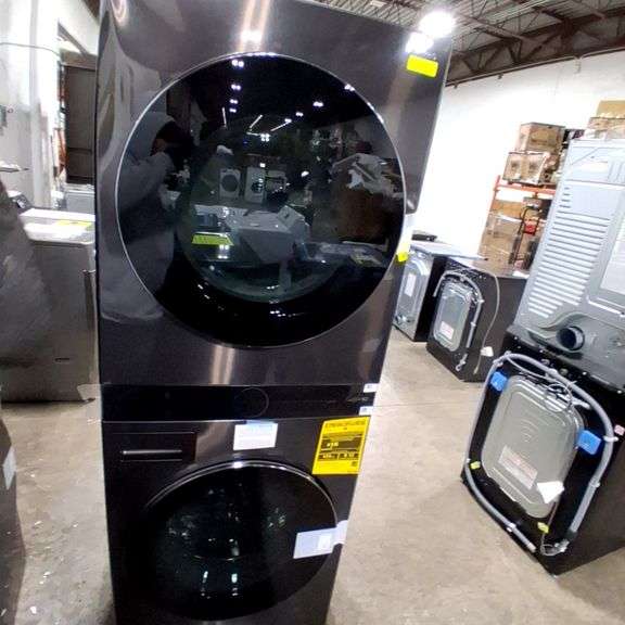 LG Black Stacked Washer and Dryer Set