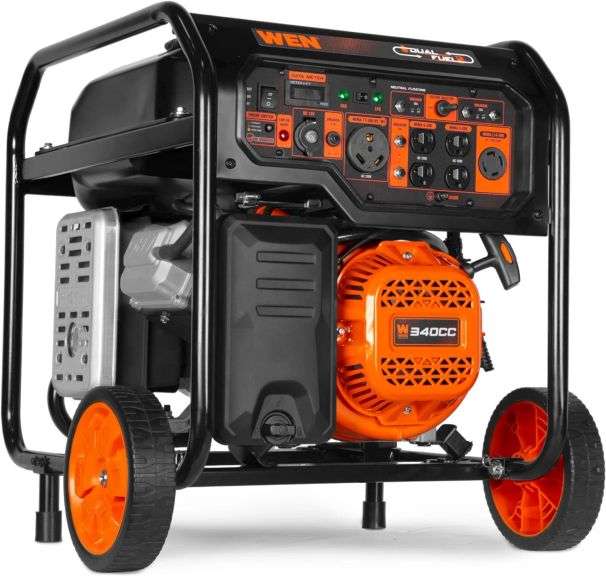 WEN 8000W Portable Generator with 340cc Engine and 6.7 Gal Fuel Tank