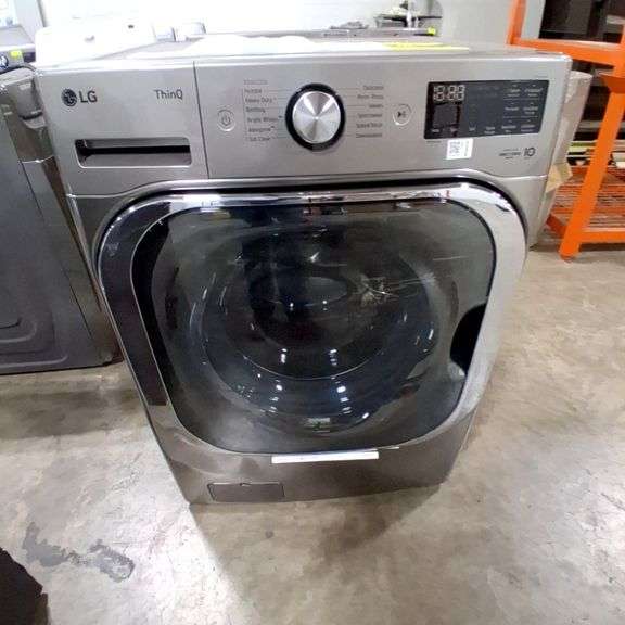 LG ThinQ Front Load Washer in Graphite Steel