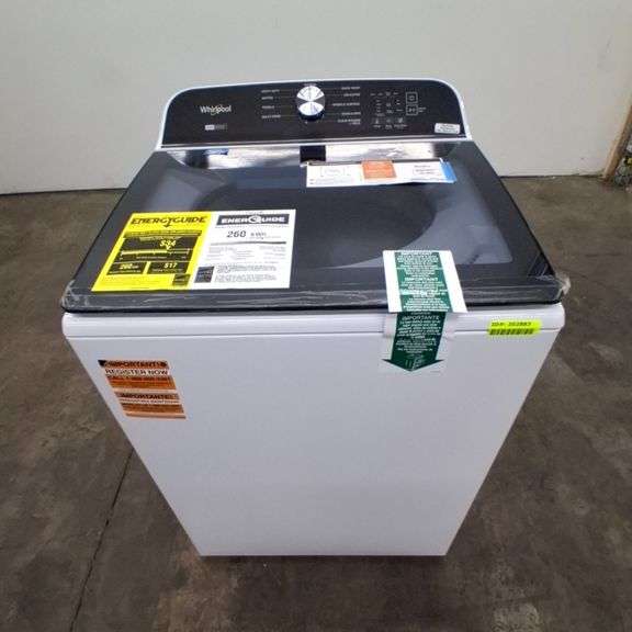 Whirlpool Top Load Washer WTW6157PWI White Glass Lid