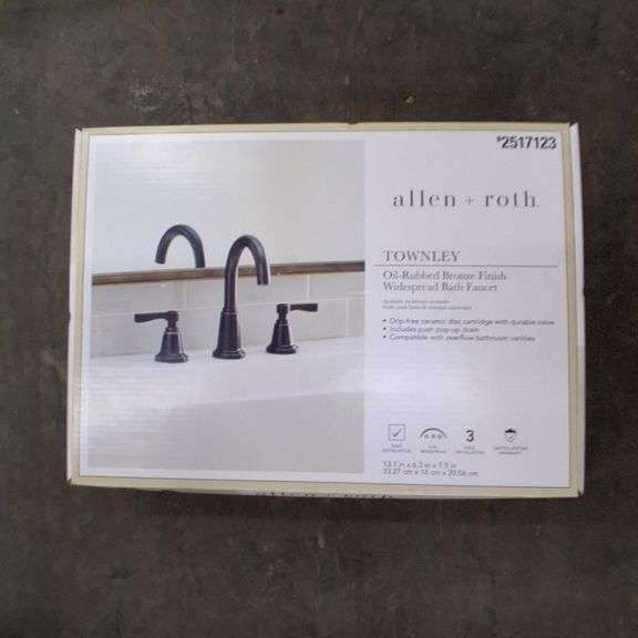 allen+roth Townley Oil-Rubbed Bronze Widespread Bath Faucet - Lambrecht ...