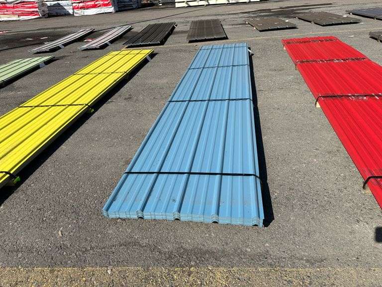 Slate Blue Corrugated Metal Panel 3'x16'
