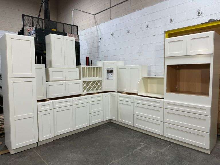 Assembled Arcadia Linen Kitchen Cabinet Set 10'x15'