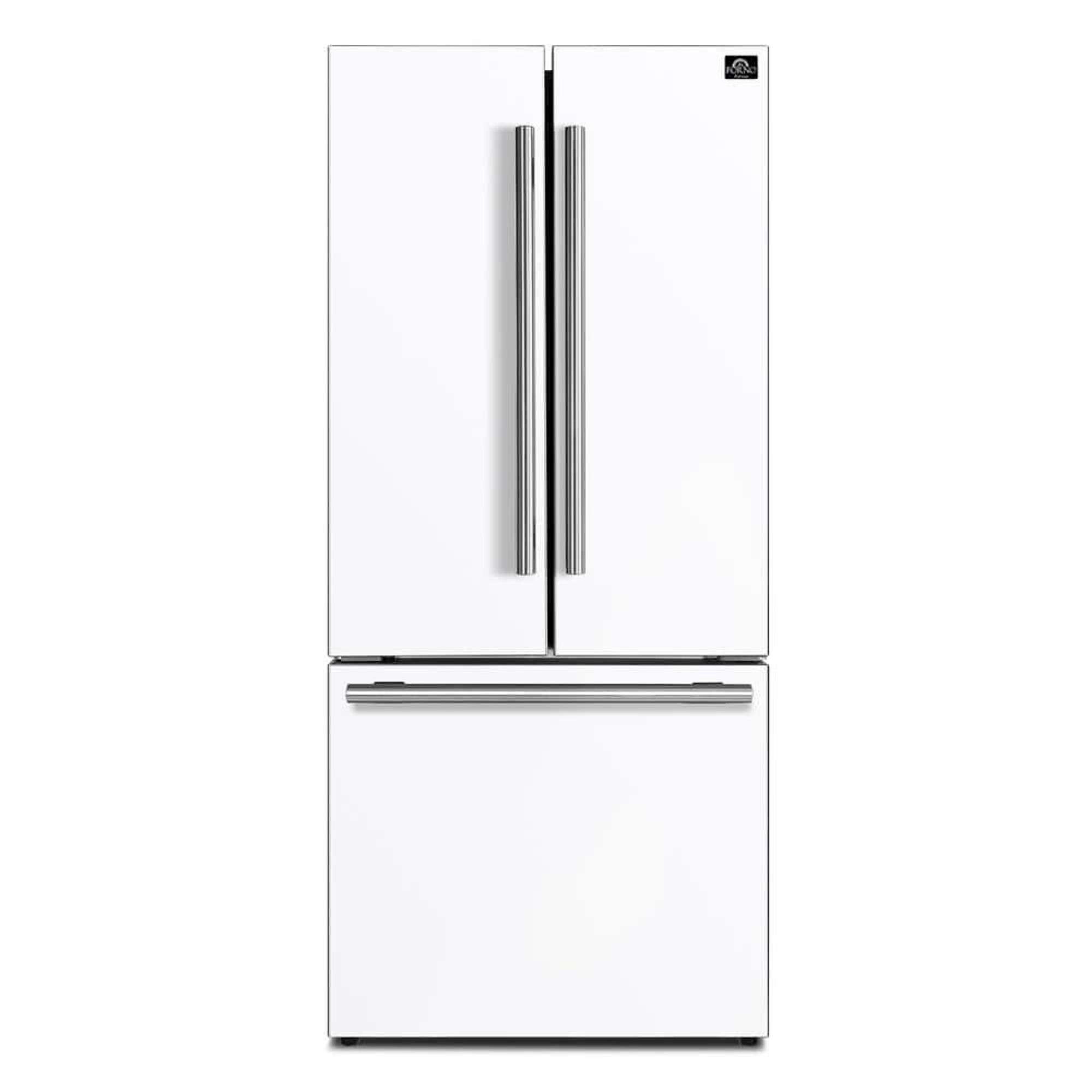 Espresso Gallipoli 30 in. French Door White Refrigerator, 17.5 Cu