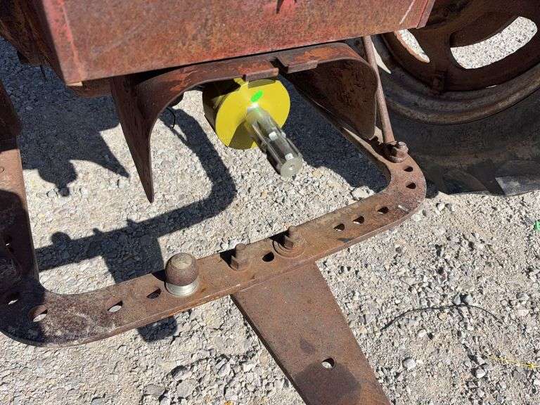 Farmall M, Starts and Runs, Dead Battery, Rear Hydraulics, 540 PTO, Paint is Faded with Surface Rust, Tires Hold Air, Front Wheels have weights, Rear Wheels have weights,