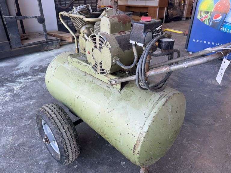 2 Cylinder 110 V Air Compressor, Working Condition - Langham Auctioneers