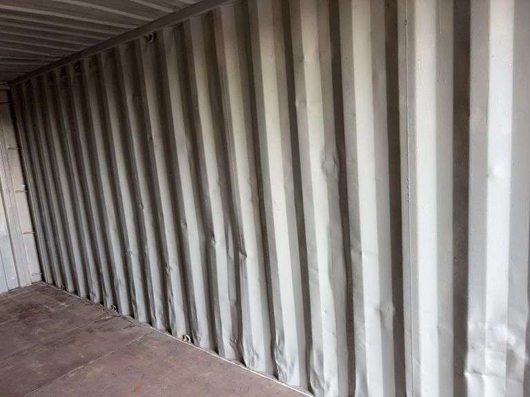 Used 20‘ Shipping / Storage Container, Doors On End, Good Floor , Dry Inside,  Consignor Will Deliver For A Fee, Container #FCIU 374972 8, 3 Sides are Dented Up,