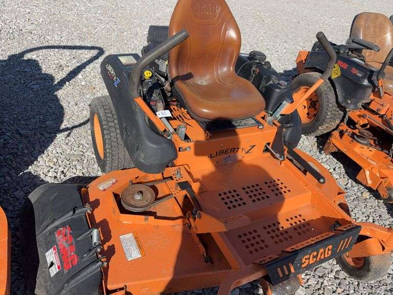 Scag Liberty Z Mid Mount Mower, 61” wide Cut, 486 engine hours, Kohler 26 HP Gas Engine, Starts and Runs,