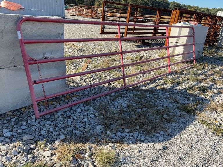 20’ 6 Rail Heavy Duty Steel Pipe Gate, hinges, No Rust