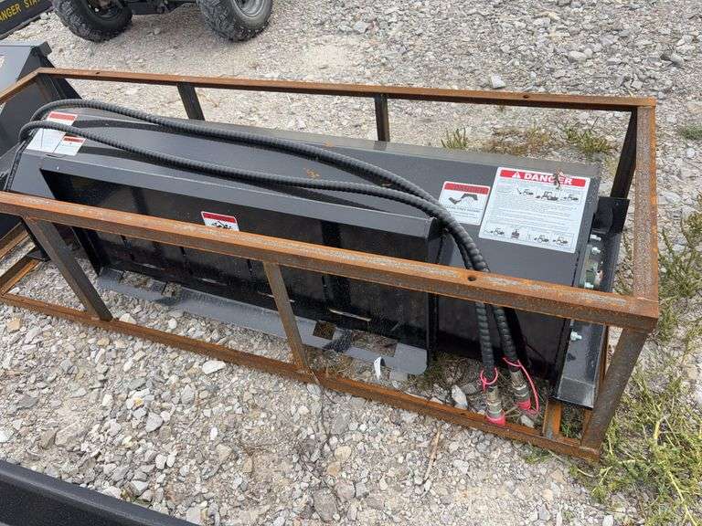 Unused Agt Mower King Skid Steer Tiller, Model # ECSSTRO72, quick attach, Standard Hydraulics, 69” wide