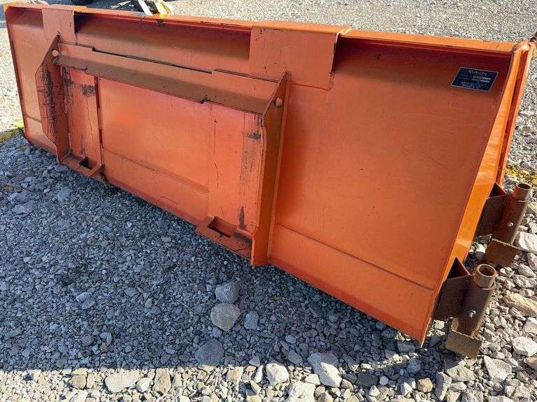 Kubota Loader Bucket Quick Attach 7’ wide, Skid Shoes welded on Sides of Bucket, Good Cutting Edge,