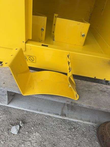 JustRite 60 Gallon Outdoor Flammable Cabinet, Self Closing Doors, Sloped Roof, Rain Sill Above Doors, 2 Shelves, Yellow Color