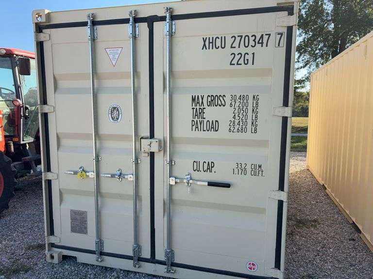 1 Trip 20‘ Shipping / Storage Container, Doors On End, Good Floor, Dry Inside, Consignor Will Deliver For A Fee, Container # XHCU 270347 7, Manufacture Date 3/25