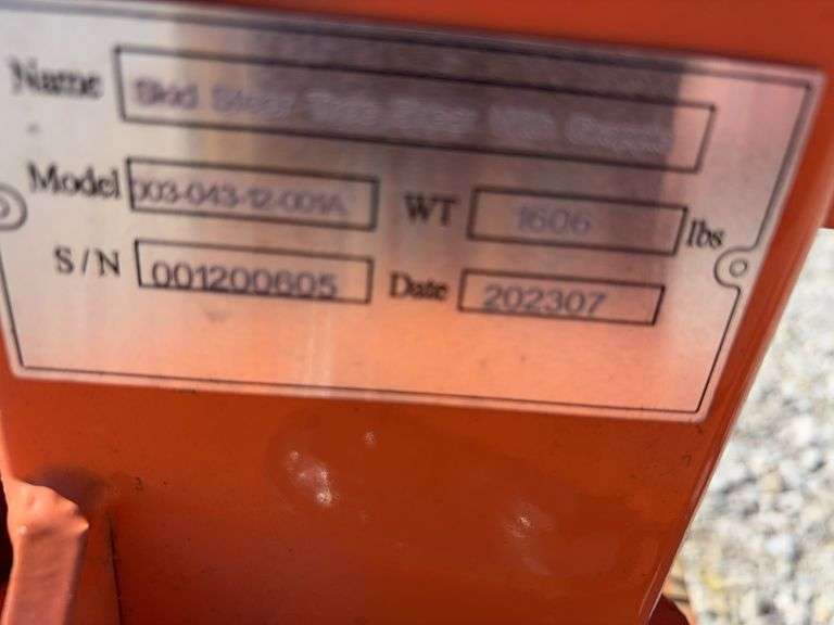 Skid Steer Attach Tree Shear, Weighs 1606 lbs, Cuttings edges are in Good Condition,