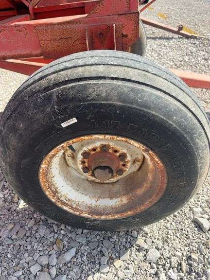 Ficklin Gravity Wagon, P & H Gear with 11L-15 Tires, Pulled To The Auction