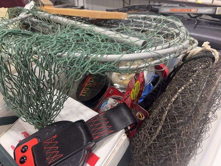 Tackle Box Netting Fisherman’s Package, Dip Nets, Fishing Line, 10 Trays Of Lures, Tackle ...