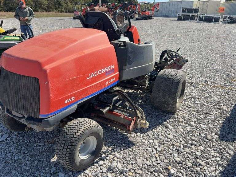 Jacobsen LF3400, 4wd, Greens Mower, 6’ wide, Starts and Runs, 4 Cylinder Kubota Diesel Engine, Power Steering, 1916 hours,