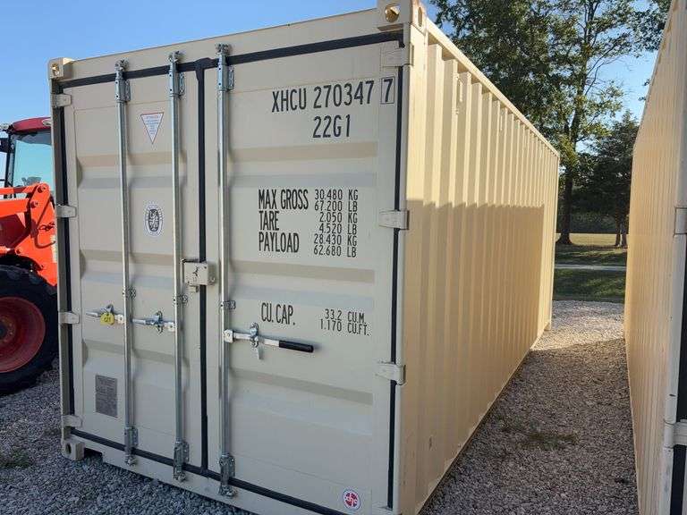 1 Trip 20‘ Shipping / Storage Container, Doors On End, Good Floor, Dry Inside, Consignor Will Deliver For A Fee, Container # XHCU 270347 7, Manufacture Date 3/25