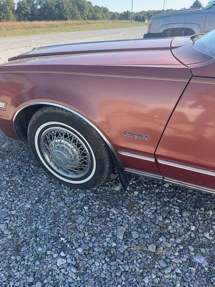 (TITLE)1979 Oldsmobile Toronado, Barn Find, Leo Brown Lumber Co Vandalia Illinois, Belonged To His Wife, Driven 23,000 Miles, 5.7 L Gas Engine, Automatic On Column, No Rust, Stored Inside, Need Plastic Trim (Front) Replaced, Excellent Upholstery (No Odor) Needs Head liner replaced, Needs Steering Wheel Replaced, Starts And Runs. Beautiful Original Automobile.Clean Title In Hand