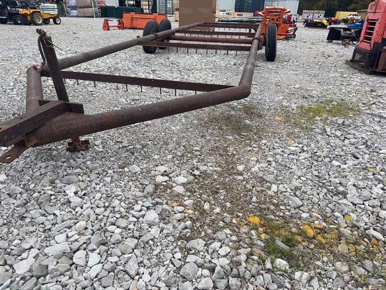 28’ Implement Trailer Frame, Wheels Are Splayed, No Deck, Parts Or Project.