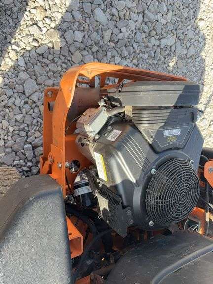Scag Tiger Cub, 48” wide Cut, New Vanguard 23 hp Gas Engine, 126 engine hours, no choke Handle, Starts and Runs, Choke Lever is on Back Of Motor, Needs Battery,