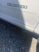 (TITLE) 2004 Chevy Colorado Pick Up, Extended Cab, Automatic Transmission, Power Windows, Passenger Window Won’t Roll Down, 183, 331 Verified Miles, 2 WD, Delta Aluminum Tool Box, Starts Easily, Driven In From 120 miles, 3.5 Liter V6 Engine, Idles Smooth, Front Tires 60%, Rear Tires 20%, Normal Dings From 20 years Of Use, Some Rust On Rear Rocker Panel (Pictured)