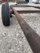 28’ Implement Trailer Frame, Wheels Are Splayed, No Deck, Parts Or Project.