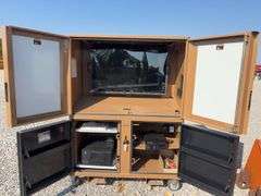 Knaack Data Vault, Caster Wheels, Upper Compartment, Lower Compartment, Printer/Copier, Large Screen.